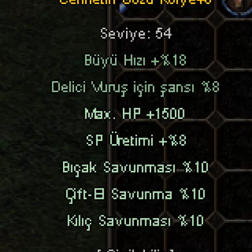 WSLİK ELİT  CENNET KOLYE 10 KILIC 10 BICK 10 CIFT 1500 HP